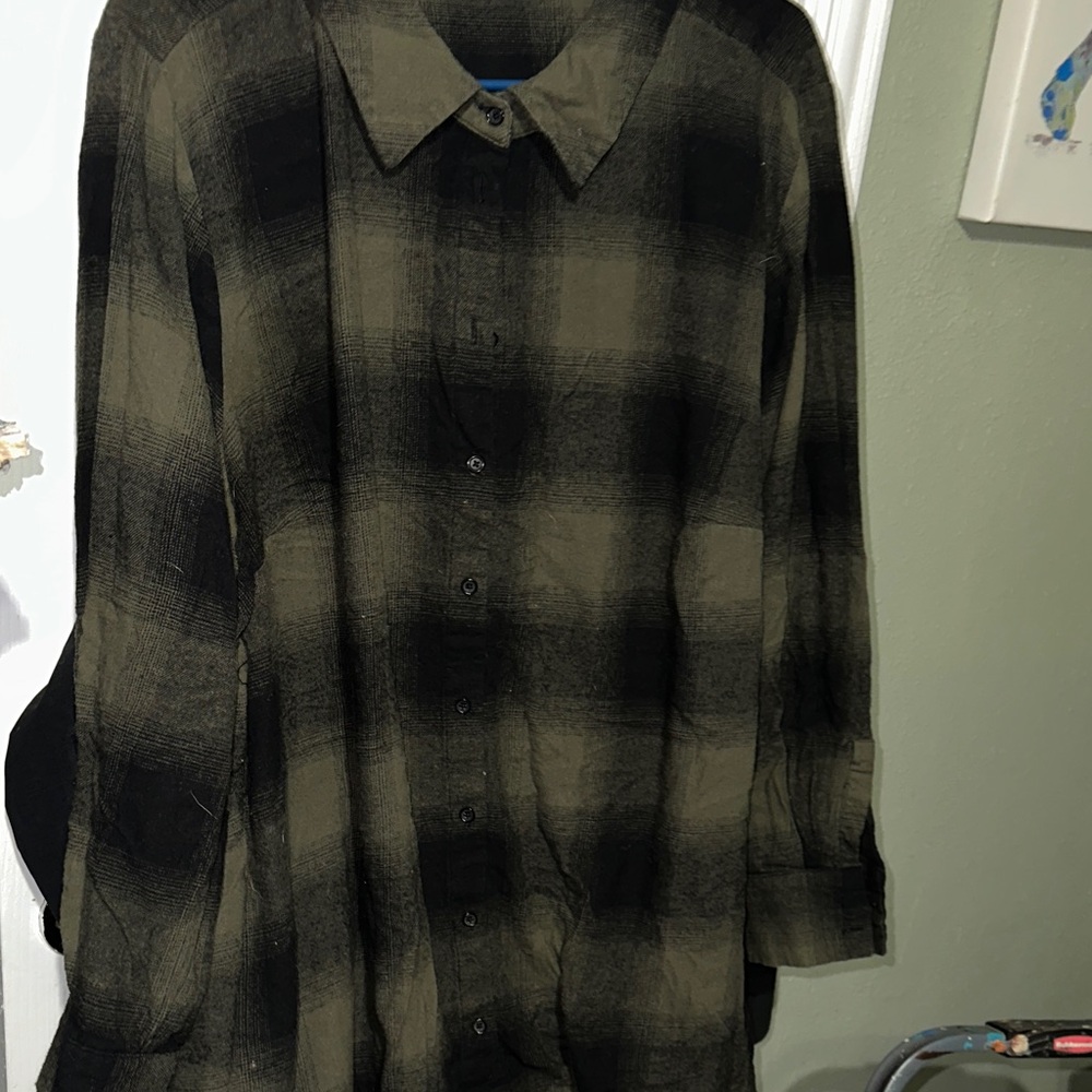 Lisa Rinna Collection Gray Plaid Shirt
